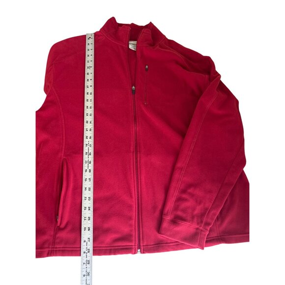 L.L.Bean Red Full-Zip Fleece Jacket With Pockets Size XL - Picture 7 of 7